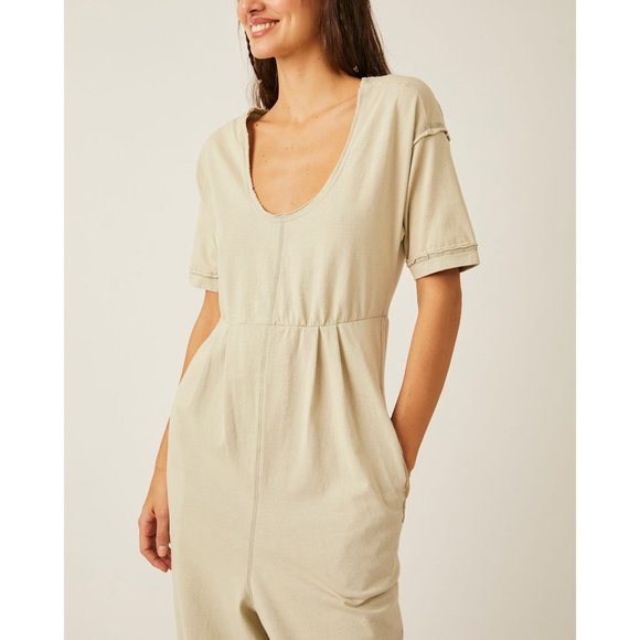 FREE PEOPLE Good Side Romper / Lime Bean - Picture 7 of 9